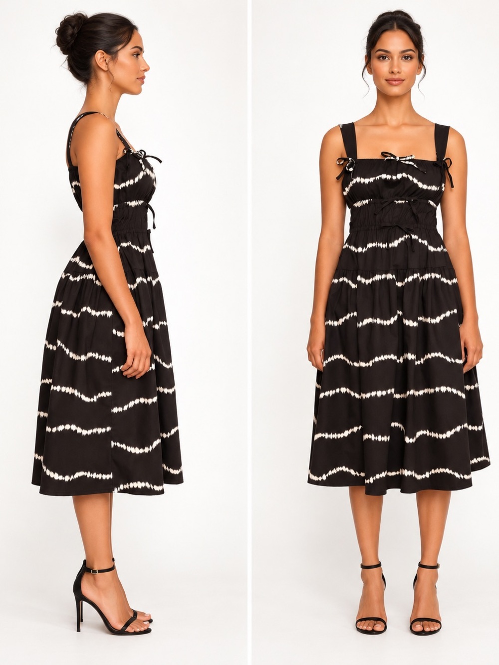 The Lulo Project Bahia Tie Sleeveless Midi Dress